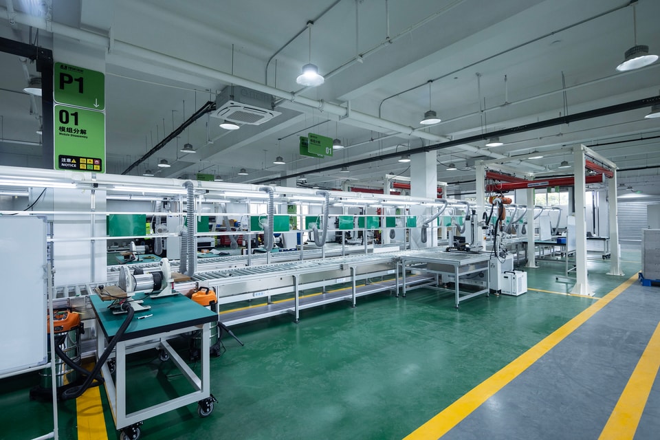 Controlled automotive training equipment assembly line at the BTKX facility